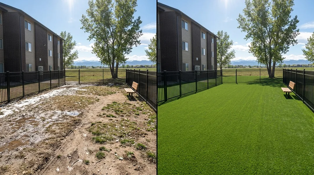Result artificial grass installation in Denver - Denver Turf Installation