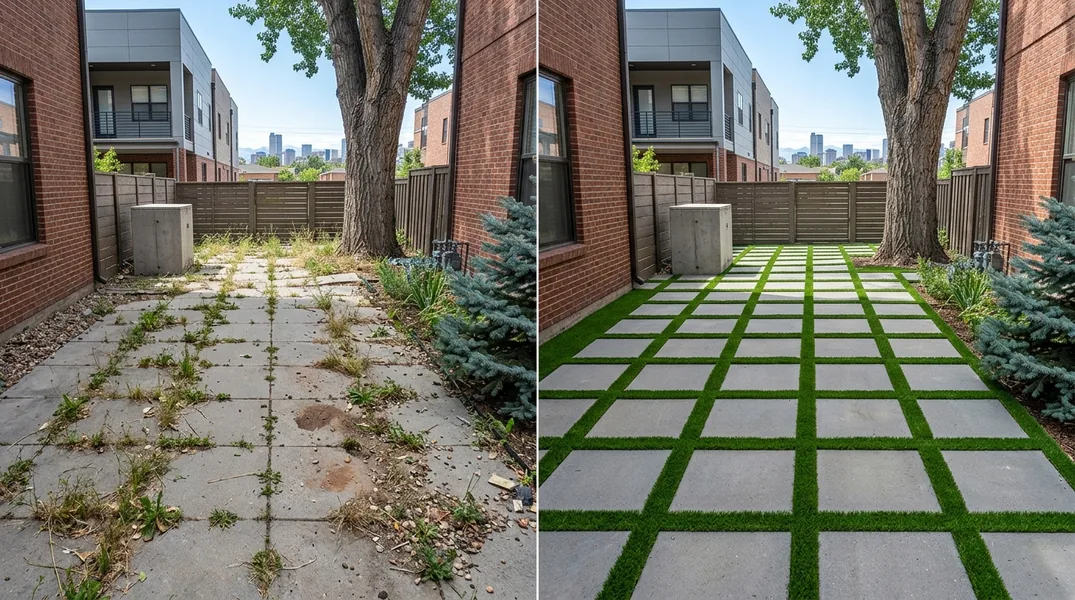 Result artificial grass installation in Denver - Denver Turf Installation