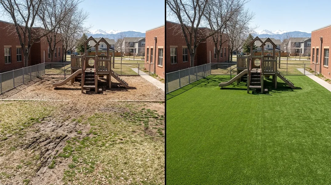 Result artificial grass installation in Denver - Denver Turf Installation