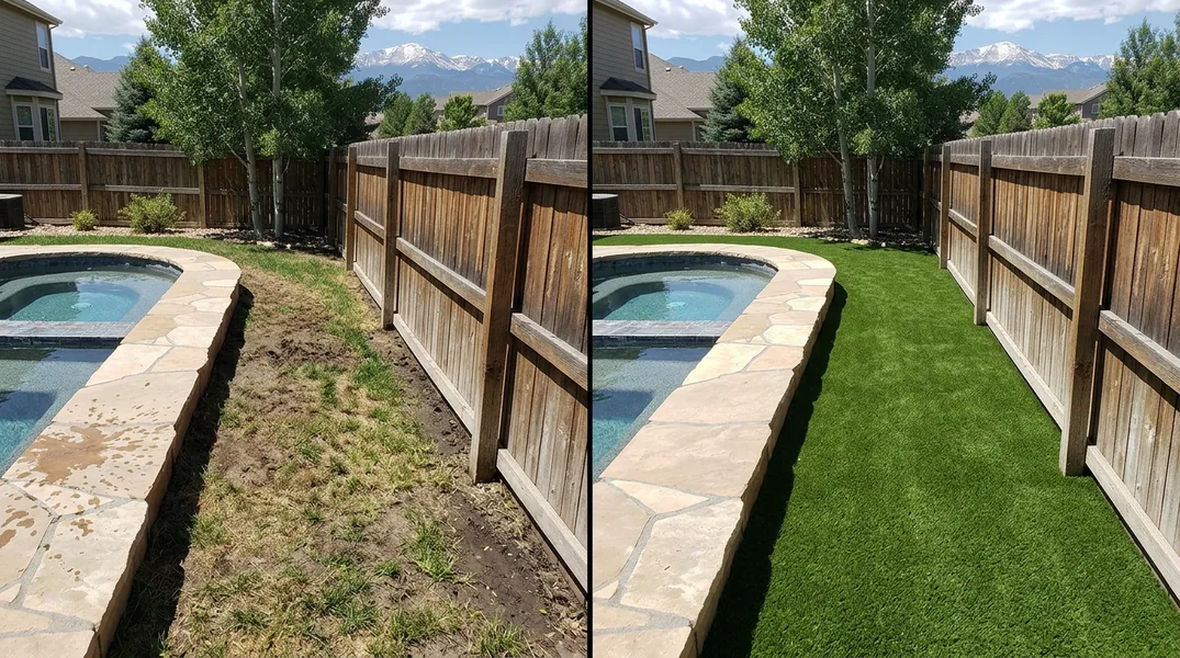 Result artificial grass installation in Denver - Denver Turf Installation