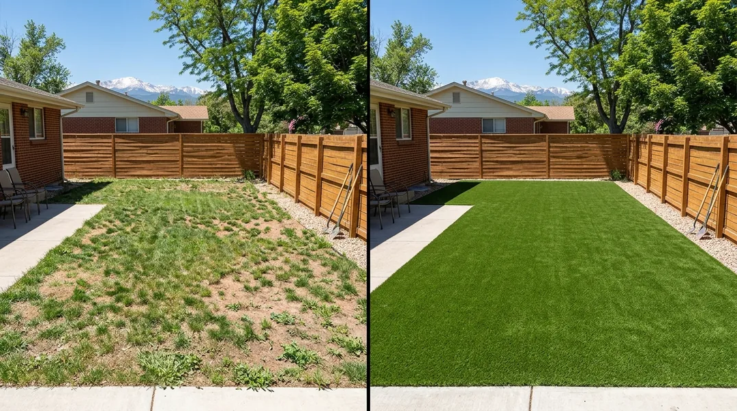 Result artificial grass installation in Denver - Denver Turf Installation